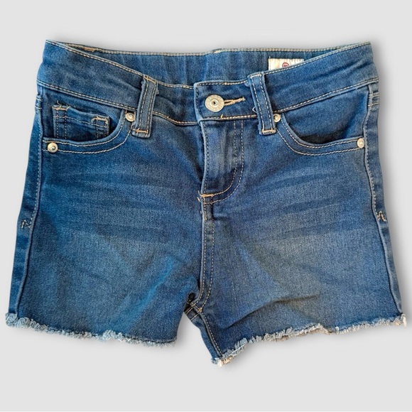 AG Kids Outfit Set – Coral Pink Ruffle Top & Denim Shorts (4T) - Picture 3 of 4